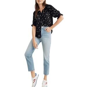 Madewell Women’s Classic Straight Leg Jeans Blue Meadowland Wash Size 25 Denim